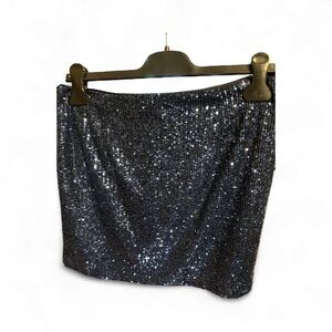 Banana republic dark blue sequin mini skirt